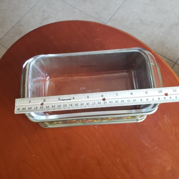 Pyrex telafori set loaf Casserole #218 dish & metal  carry w handles - Picture 8 of 11